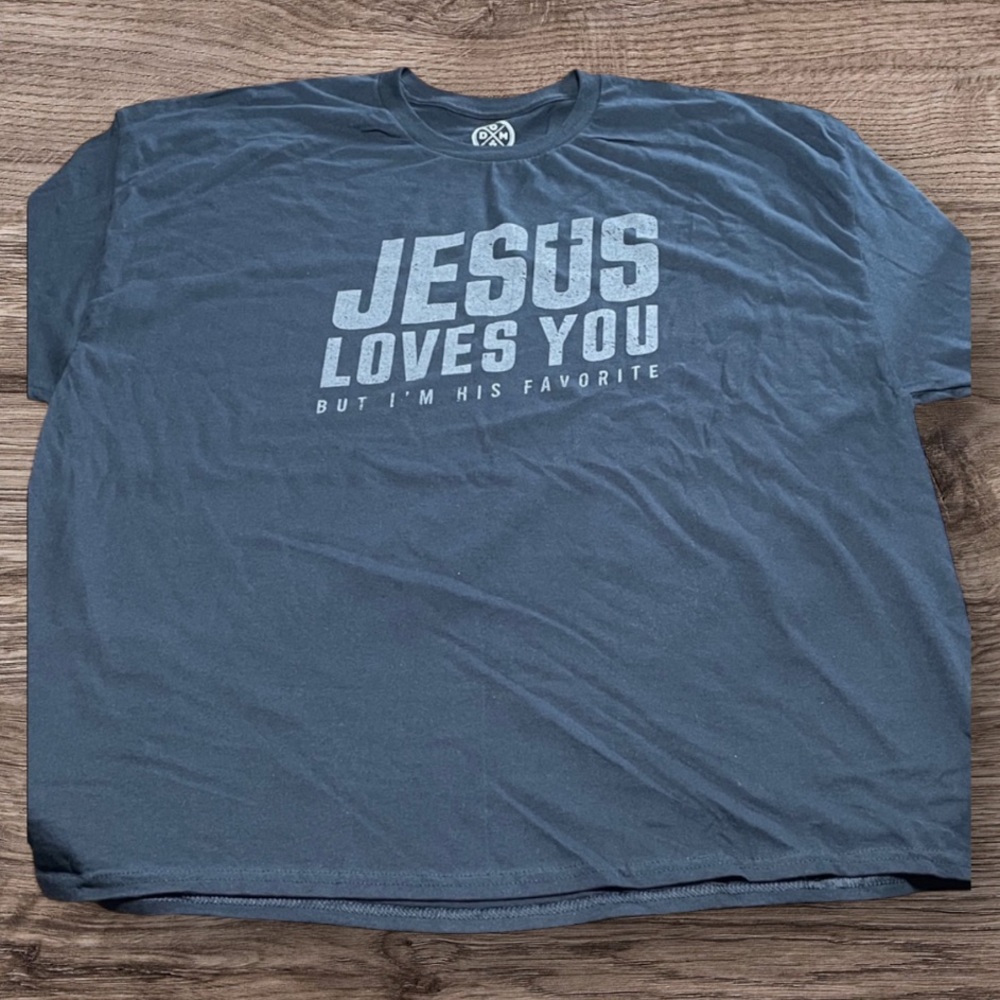 Jesus Loves You Black Graphic T-Shirt